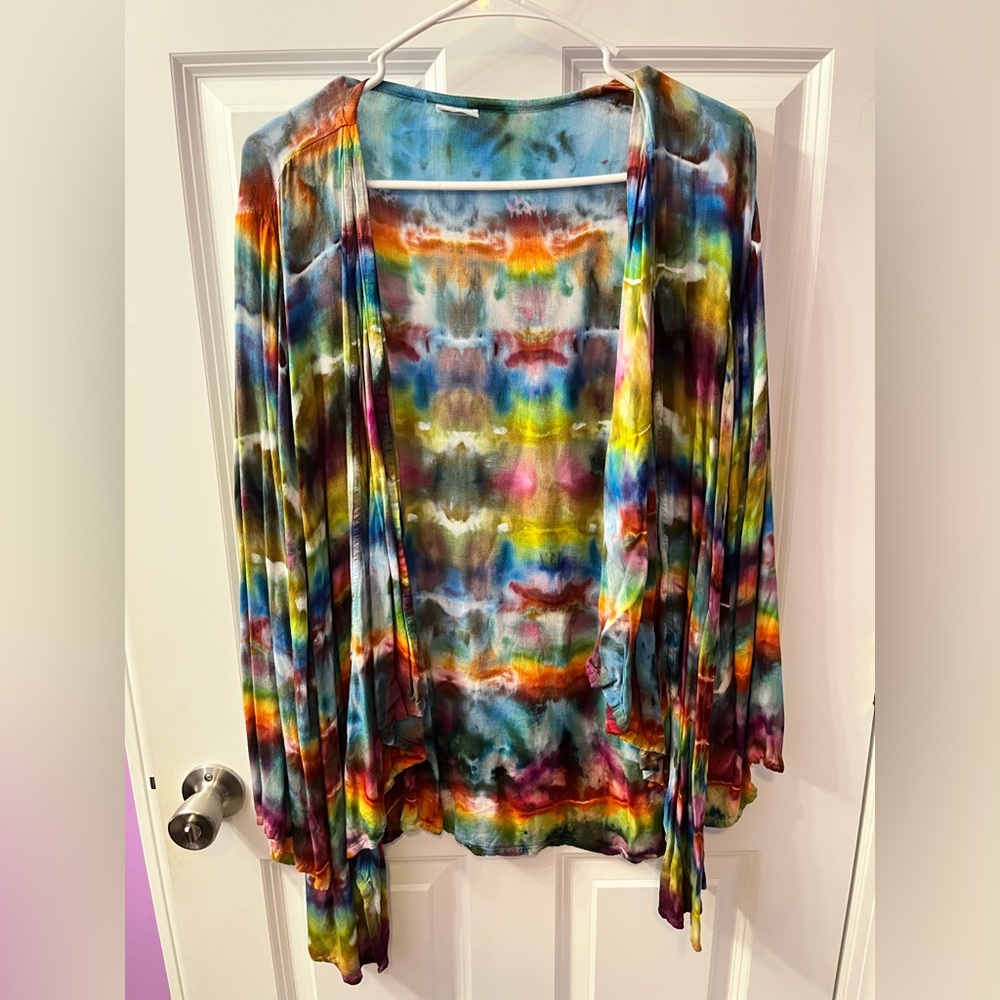 Lightweight tie dye cover up